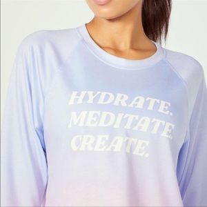 Wildfox 🦊 Ombré Hydrate.Meditate.Create.Pullover XS